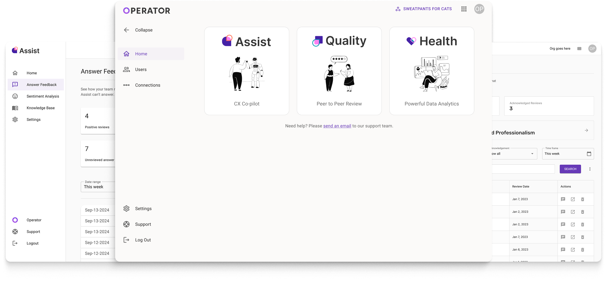 Operator UI preview